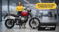 Triumph Scrambler 400 XC ने मचाया धमाल – एडवेंचर फीचर्स और प्रीमियम लुक्स के साथ